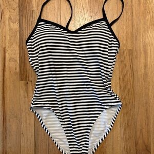 Striped Black and Women’s One Piece